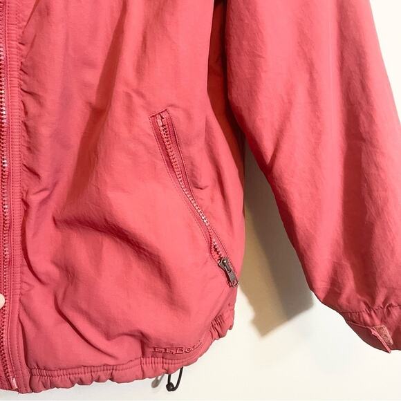 L.L.Bean Womens Collared Long Sleeve Full Zip Fleece Lining Jacket Red Medium - Picture 3 of 16